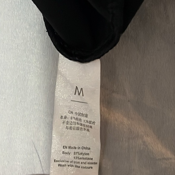 Halara Black Cropped Brami w/ Built-In Bra - Picture 3 of 3